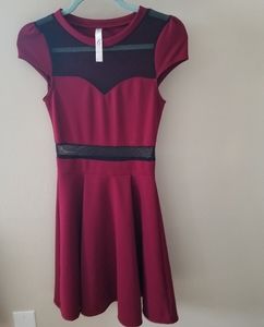 Dark Red and Black Dress
